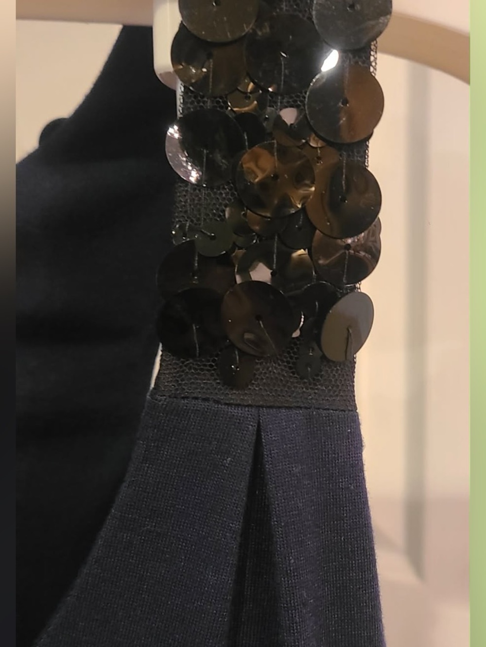 Simply Vera Vera Wang Navy and Black Midi Dress with Embellished Straps - Picture 16 of 16